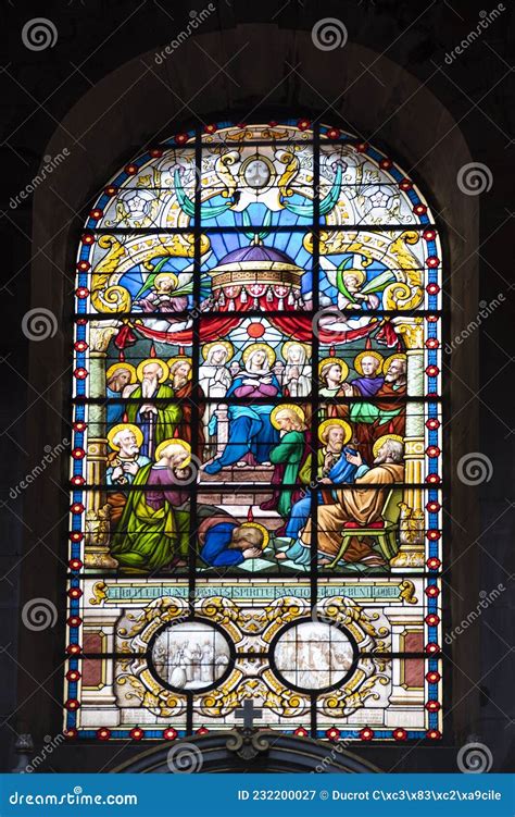 Detail Of A Stained Glass Window Stock Image Image Of Colorful