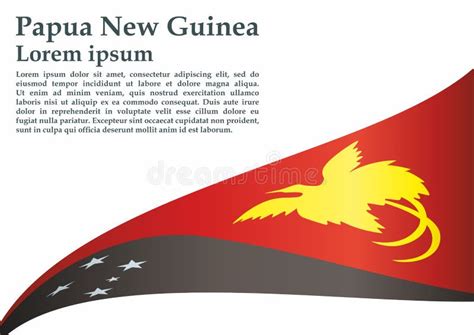 Flag of Papua New Guinea, Independent State of Papua New Guinea. Stock ...