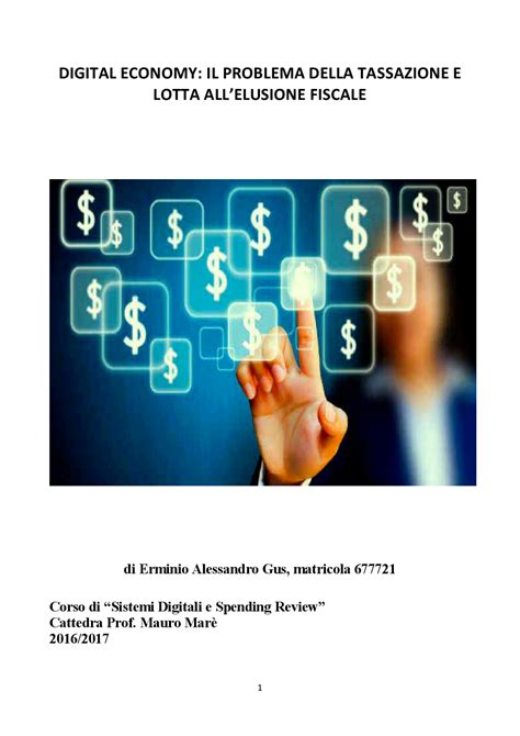 Tesina digital economy : Problema Tassazione Digitale ed elusione