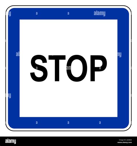 Stop and road sign Stock Photo - Alamy