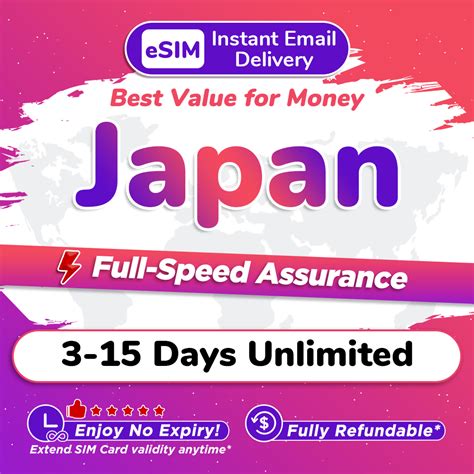 Japan Esim Pro Days Daily Mb Gb Unlimited Data Instant Email