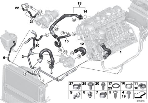 11537583900 Conduite Aller Refroidissement Turbocom Système Moteur Flexibles D’origine