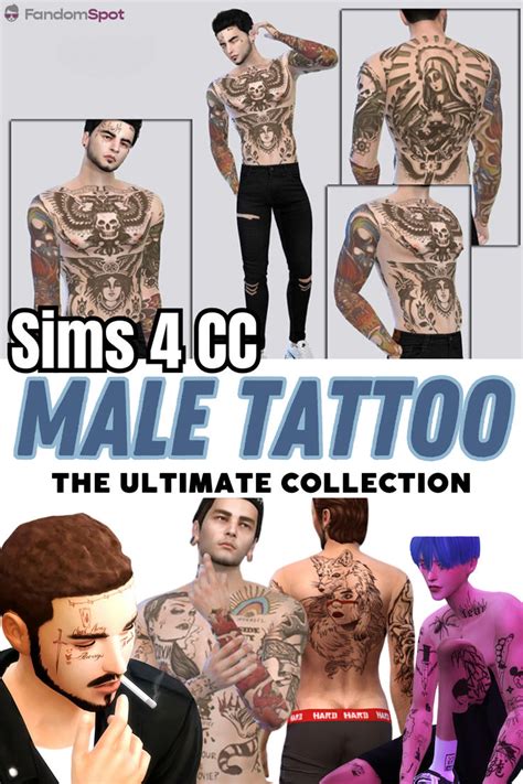 Sims 4 Male Tattoo CC: The Ultimate Collection | Sims 4 male clothes ...