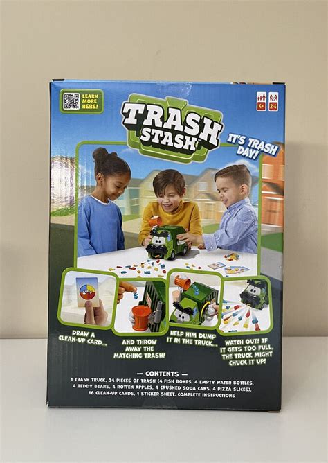 Goliath Trash Stash Game Fill Trashcan Watch It Dump Into Truck Or