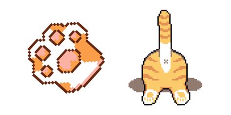 Funny Cat Pixel Cursor Custom Cursor