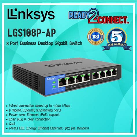 Jual Linksys Lgs P Ap Port Business Desktop Gigabit Poe Switch