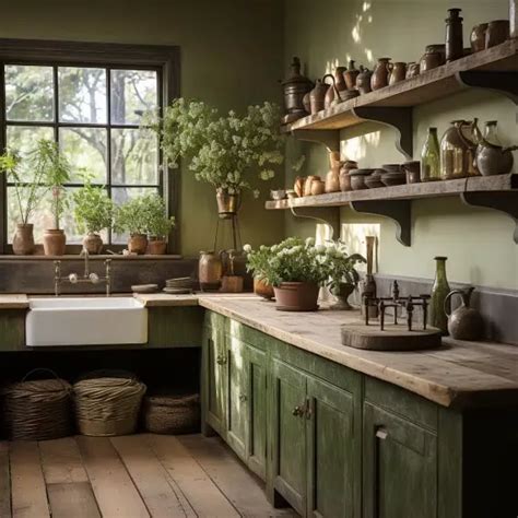 Olive Green Kitchen Cabinets Ideas Including Light Dark And Rustic