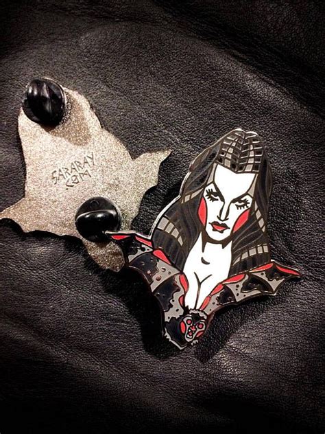 The Vamp Custom Hard Enamel Vampire Pin Gothic Tattoo Flash Gothic