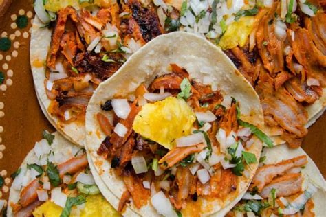 ¡sabor Mexicano Tacos Al Pastor Con Salsa De Piña