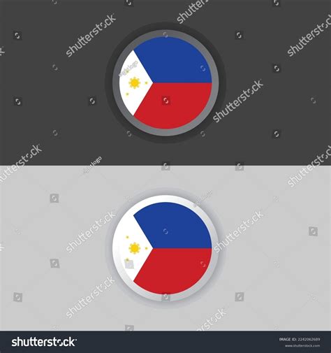 Illustration Philippines Flag Template Stock Vector (Royalty Free ...