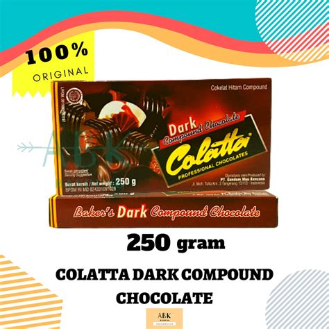 Jual COLATTA DARK CHOCOLATE COMPOUND 250 GR 250GR COKLAT BATANG