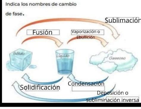 Cambio De Fase De Los Estados Ayuda C Brainly Lat