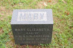 Mary Elizabeth Robeson inconnu 1897 Mémorial Find a Grave