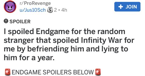 Fans Years Long Revenge Plan Against A Stranger Who Spoiled Avengers