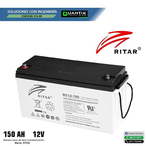 Bateria Seca De Ah V Ritar Quantik Energ A