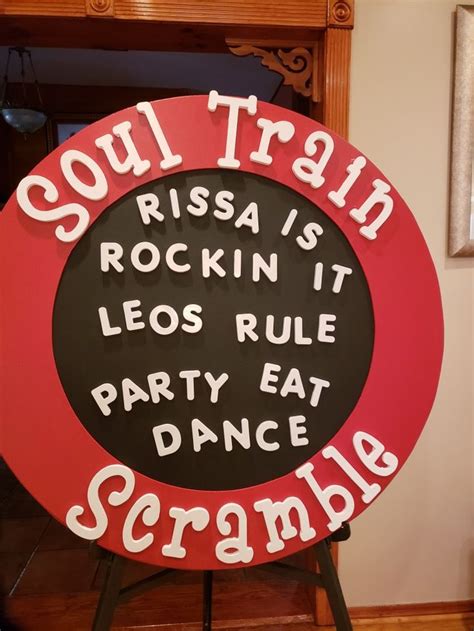 Soul Train Scrabble Board Bbq Birthday Party Soul Train Party Theme