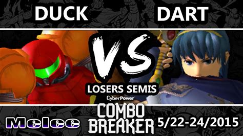 Combo Breaker Dart Marth Vs Duck Samus SSBM Losers Semis Smash