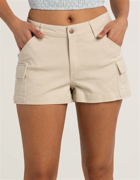 Rsq Womens Cargo Shorts Ecru Tillys