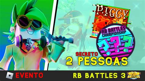 Como Pegar A BADGE Do RB BATTLES No Piggy 2 PESSOAS Roblox