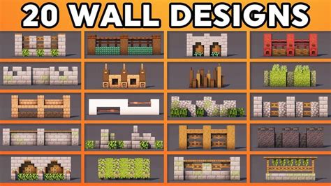 20 Must Know Minecraft Wall Designs Tutorial Minecraft Wall Designs Minecraft Wall Wall