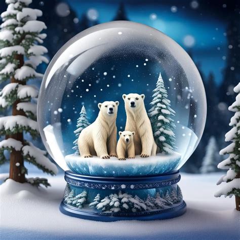 Snow Globe Polar Bears Ai Generated Artwork Nightcafe Creator