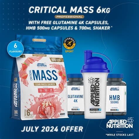 Critical Mass Professional 6kg Lean Mass Gainer 40 Servings Applied Nutrition Ltd