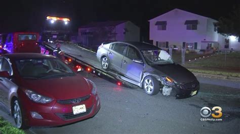 Driver Injured After Car Overturns In Pemberton CBS Philadelphia