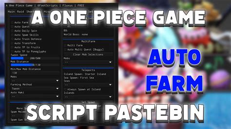 NEW A 0ne Piece Game Script Hack GUI Auto Farm Auto Raid ESP