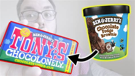 Tony S Chocolonely X Ben Jerry S Dark Milk Brownie Review YouTube