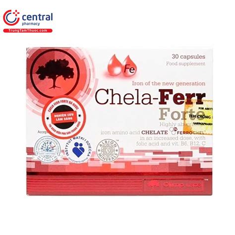 [CHÍNH HÃNG] Thuốc Chela-Ferr Forte giúp bổ sung sắt và các vitamin