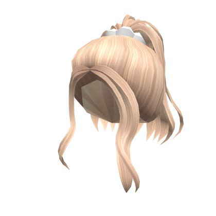 Messy Short Ponytail In Blonde Roblox ID Code