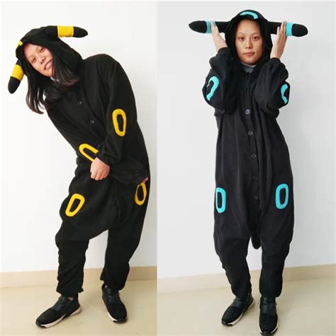 Japan Anime Pokemon Cosplay Shiny Umbreon Costume Adult Unisex Umbreon Hoodies Sweatshirts