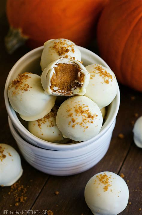 White Chocolate Pumpkin Truffles