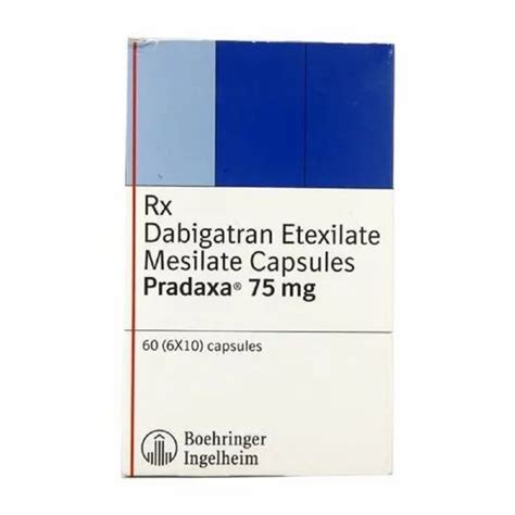 Pradaxa 75mg Dabigatran Etexilate Mesilate Capsules Boehringer