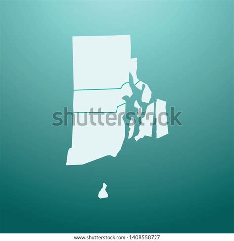 Illustration Vector Map Rhode Island Stock Vector Royalty Free