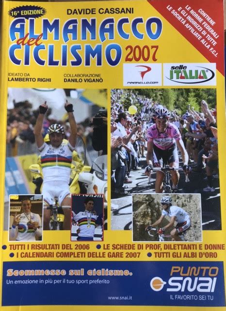 Libro 2007 ALMANACCO DEL CICLISMO Biblioteca Dello Sport Nerio