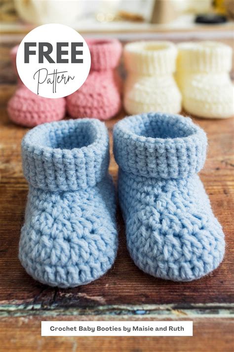 Fast Crochet Baby Booties A Free And Easy Pattern Maisie And Ruth