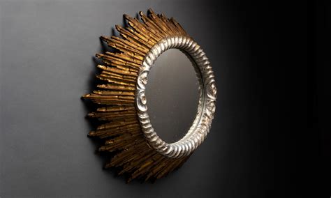 Sunburst Wood Mirror Obsolete