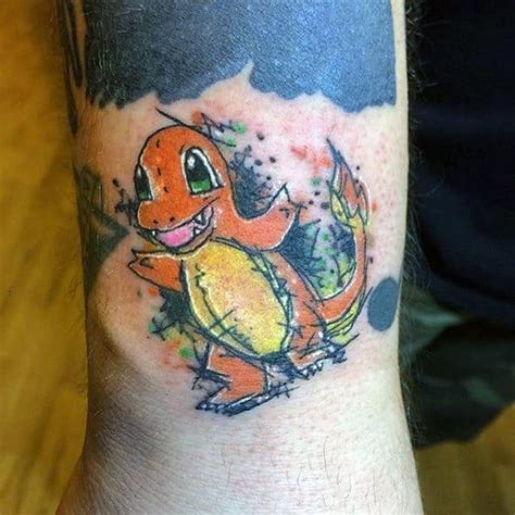 60 Charmander Tattoo Designs For Men - Pokemon Ink Ideas