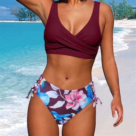 Idall Bikini Sets Bathing Suit New Women S High Waist Sexy U Shaped