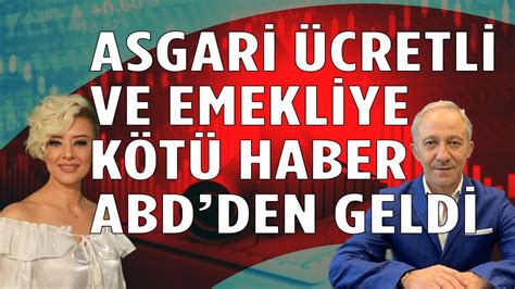 Asgari Ücret Zammı ve Emekli Maaş Zammı Bekleyenlere Kötü Haber ABDden