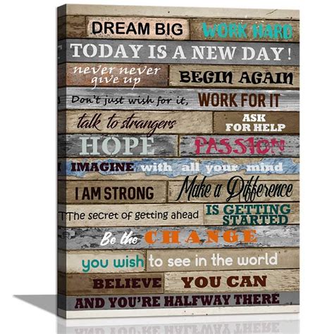 Inspirational Wall Art Motivational Poster Quotes Office Wall Decor for ...