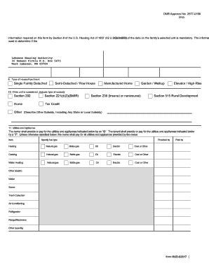 Fillable Online Lebanonhousing Request For Tenancy Approval Form Hud