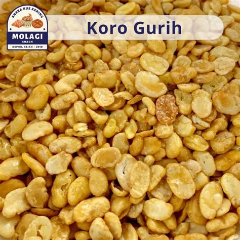 Jual Kacang Koro Kupas Original Gurih 250 Gram Molagi Snack Shopee