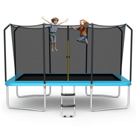 Gymax 8 X 14 FT Rectangular Recreational Trampoline W Safety Enclosure