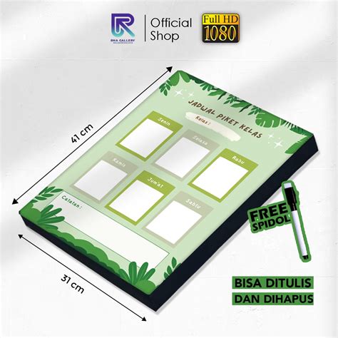 Jual Papan Tulis Kayu Jadwal Piket Planner Daily Weekly Schedule Board