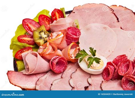 Dish With Sliced Smoked Ham Stock Photo Image Of Bacon Dish