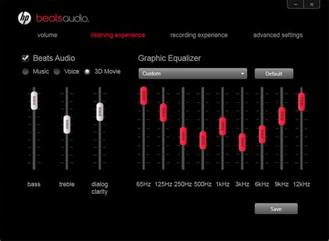 Best Beats Audio Control Panel Setting for Internal Speakers