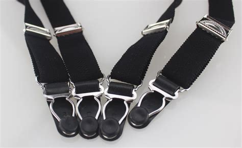 Tvrtyle Black White Vintage 4 Wide Strap Metal Clip Sexy Women Garter