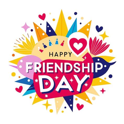 Premium Vector Happy Friendship Day Greeting Vector Illustration